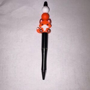 Cute Fox Pen with Orange and Black Accents
